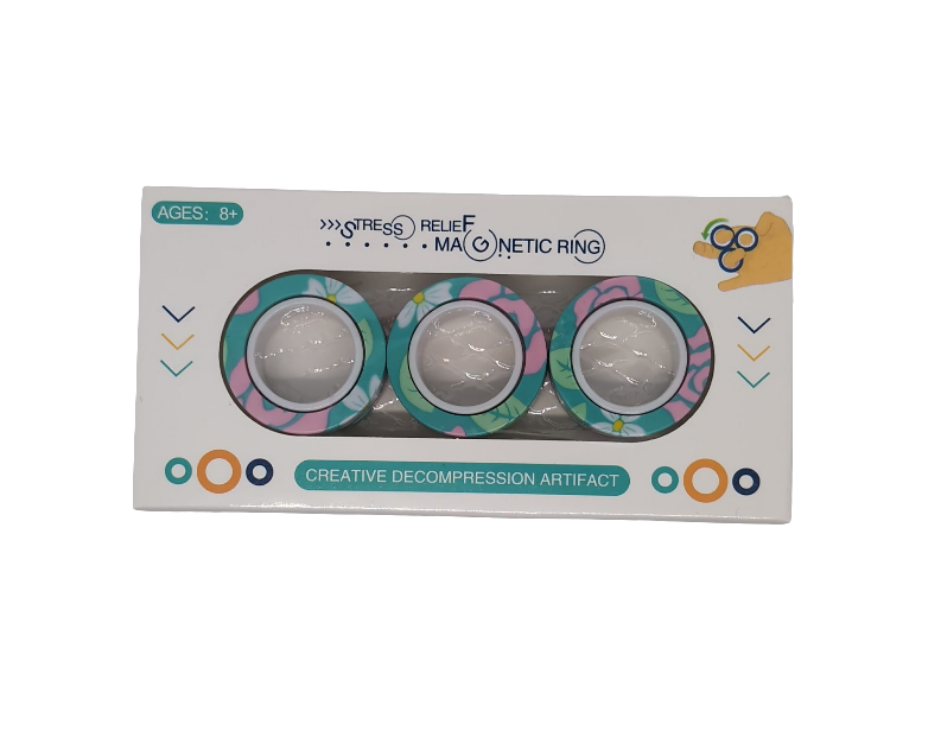 Fidget Magnet Spinning Rings x 3 pack