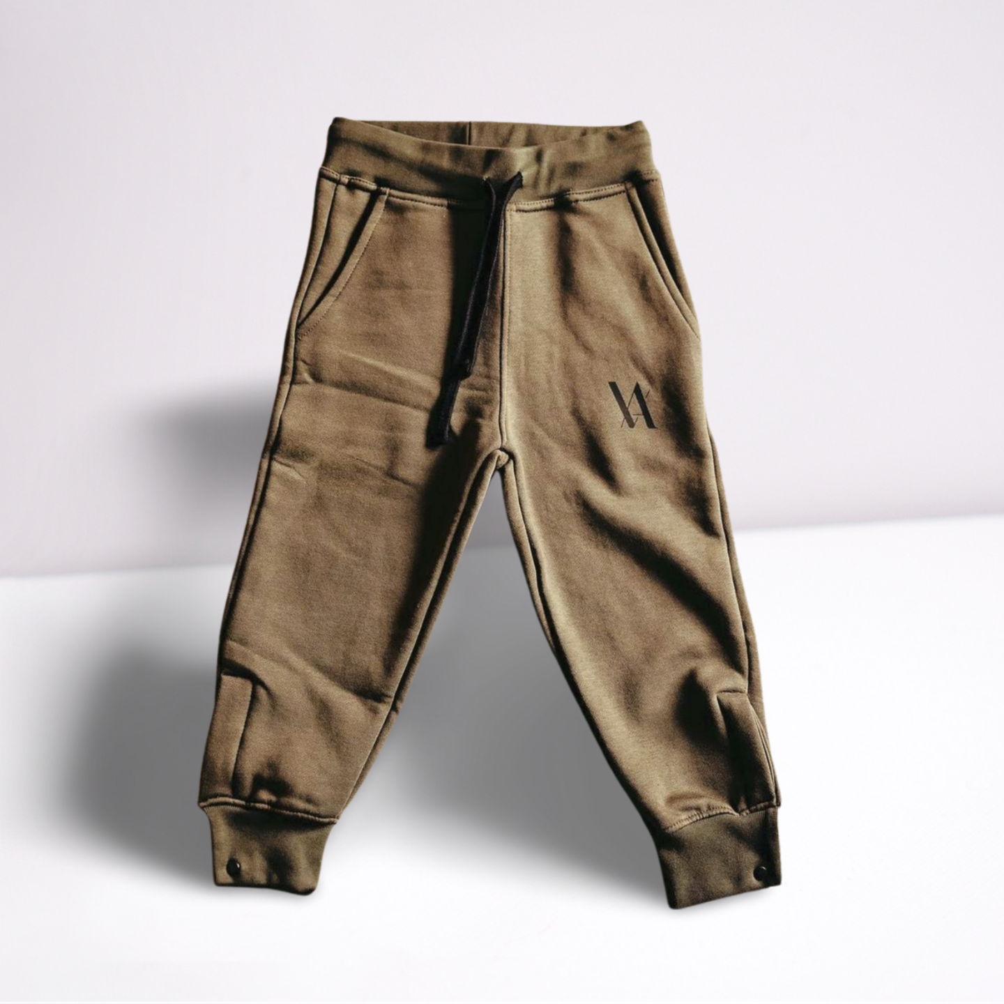 Khaki sweatpants on a white background