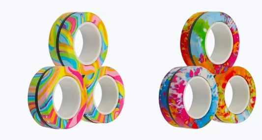 Fidget Magnet Spinning Rings x 3 pack