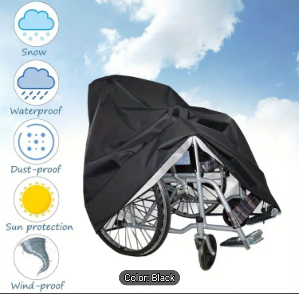 Waterproof Wheelchair Cover | Black Cover | Viking Apparel Ltd