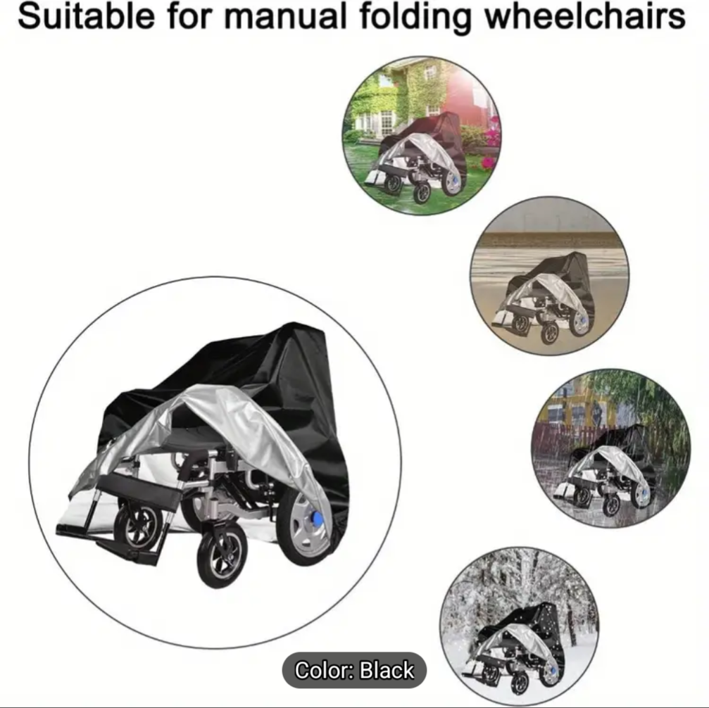 Waterproof Wheelchair Cover | Black Cover | Viking Apparel Ltd
